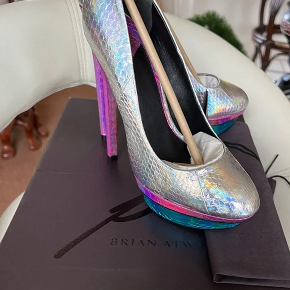 Brian Atwood Fontanne platform a ray of rainbow sunshine Fontanne size 6m - Picture 6 of 14